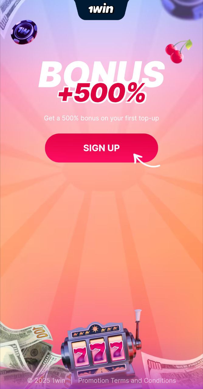 Bonus 500% 1win mobile